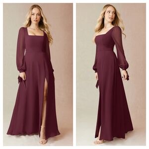 Azazie Cabernet Leonia Dress